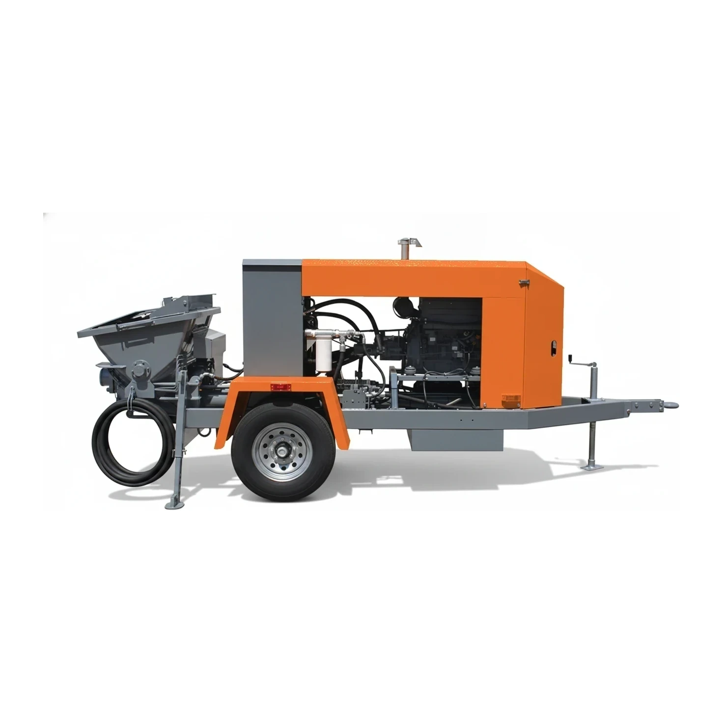 Trailer-Mounted Concrete Line Pump