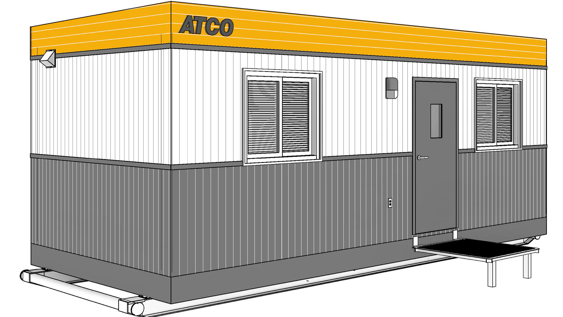 Atco Structures Mobile Office Trailer 10x24 Single Skidded Office