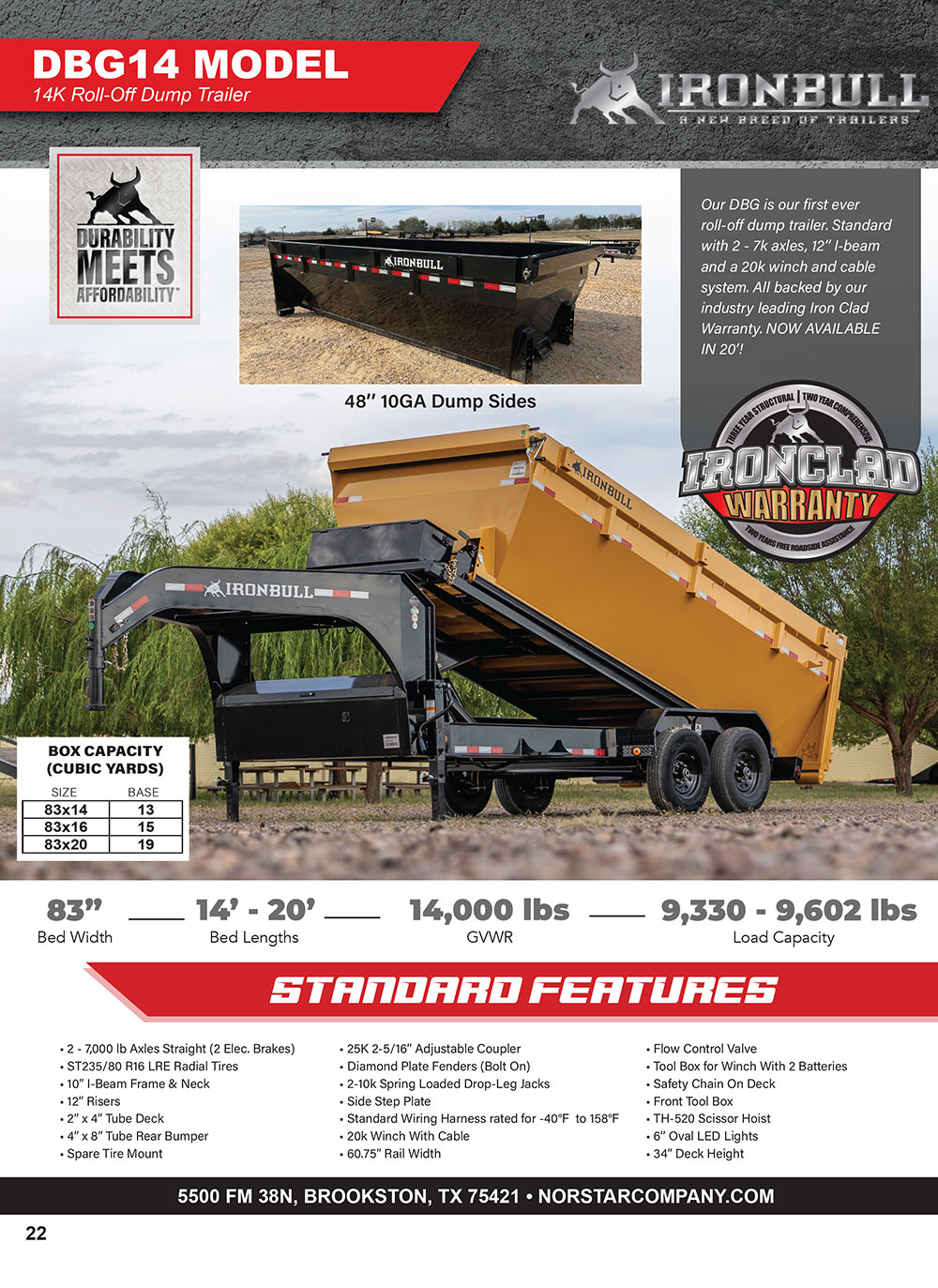 Iron Bull DBB14 Bumper Pull Roll-Off Dump Bins