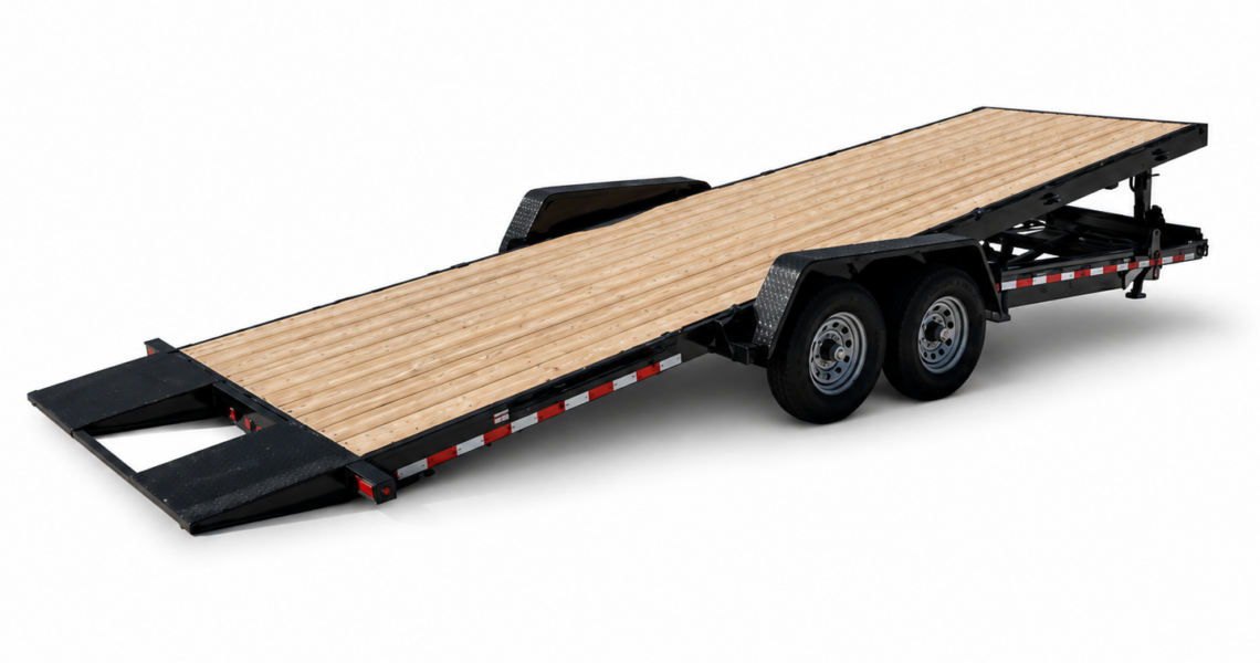 Kaufman Trailers 15000 GVWR 22 ft Wood Floor Tilt Car Trailer- Deluxe