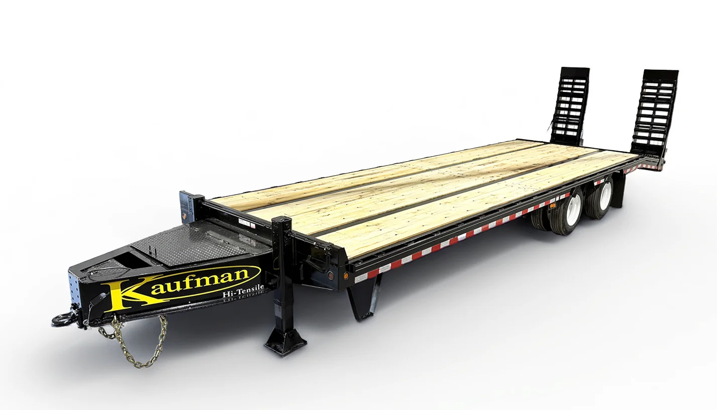 Kaufman Trailers 38000 GVWR 25 ft Heavy Duty Flatbed Trailer- Deluxe