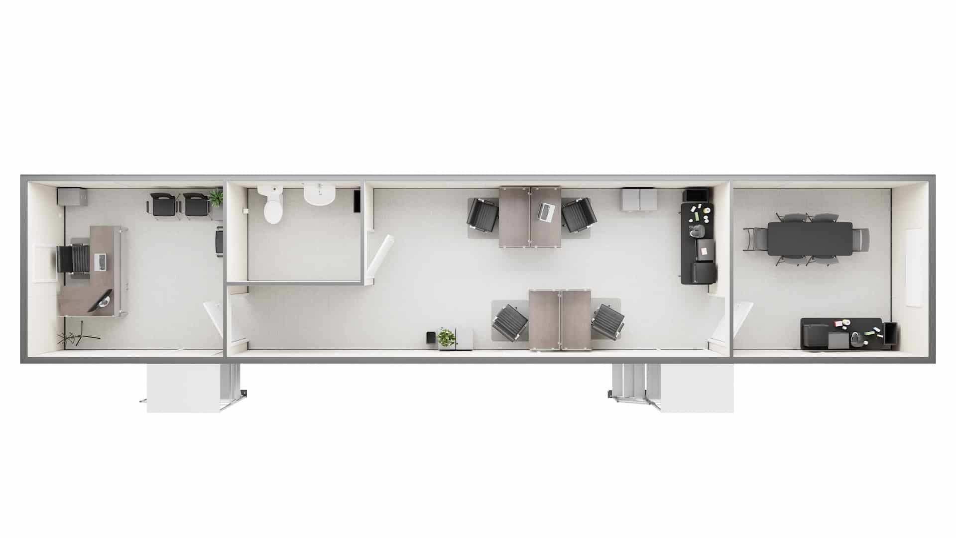 Triumph Modular 12x64 Mobile Office Trailer